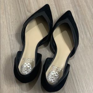 Vince Camotu Black Pointed Flats